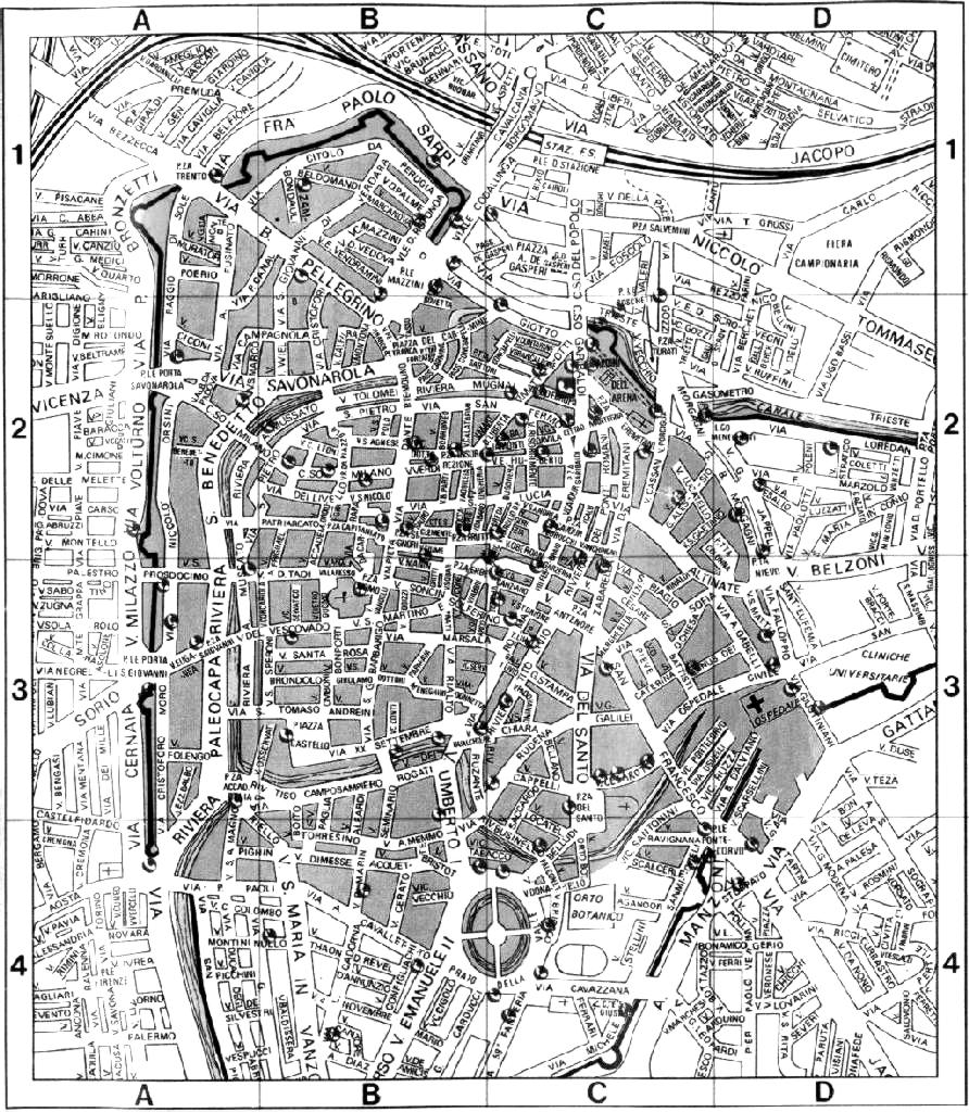 Street map of Padova